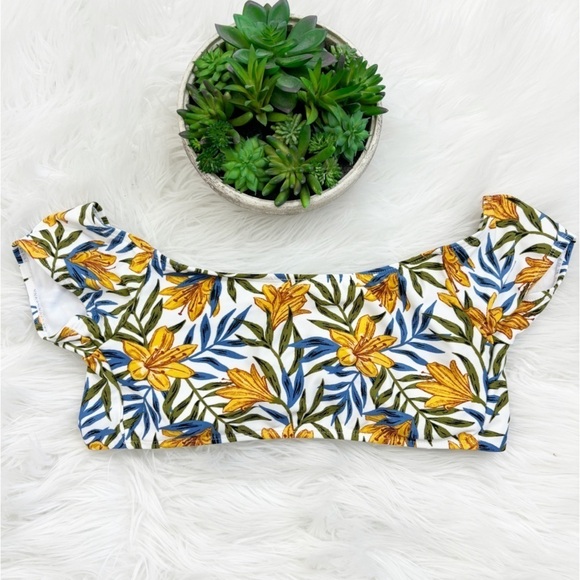 Cabana del Sol Floral Tie Off Shoulder Bikini Set Size Small - Picture 4 of 10